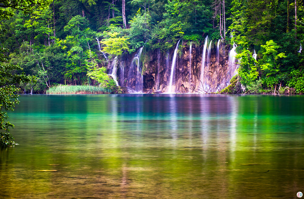 Beautiful waterfall in Plitvice Lower Lakes, Croatia