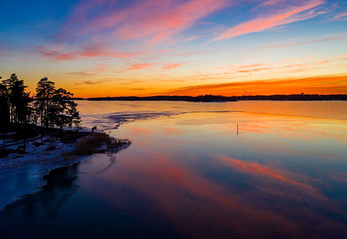 Hanasaari sunset, Finland. Picture taken with DJI Mavic Pro 2