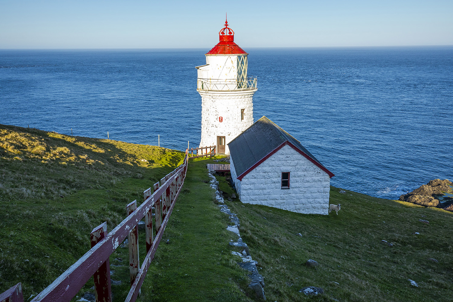 The lighthouse on Nólsoy island, Faroe Islands