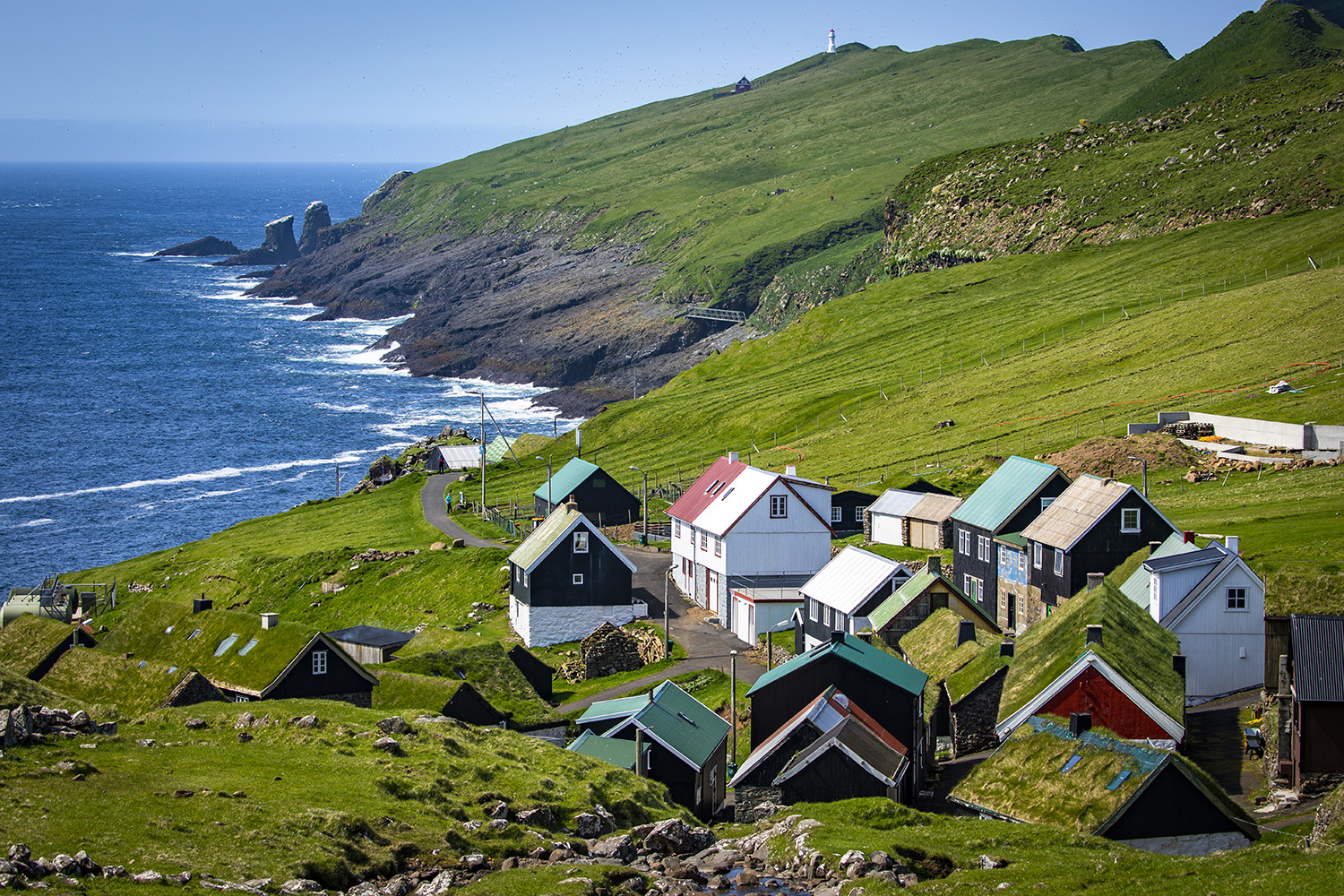 The village of Mykines, Faroe Islands