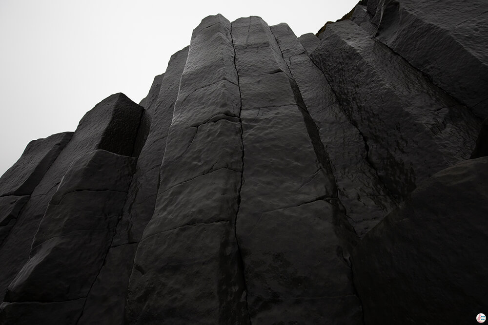 Basalt columns at Reynisfjara Black Sand Beach, Iceland's South Coast