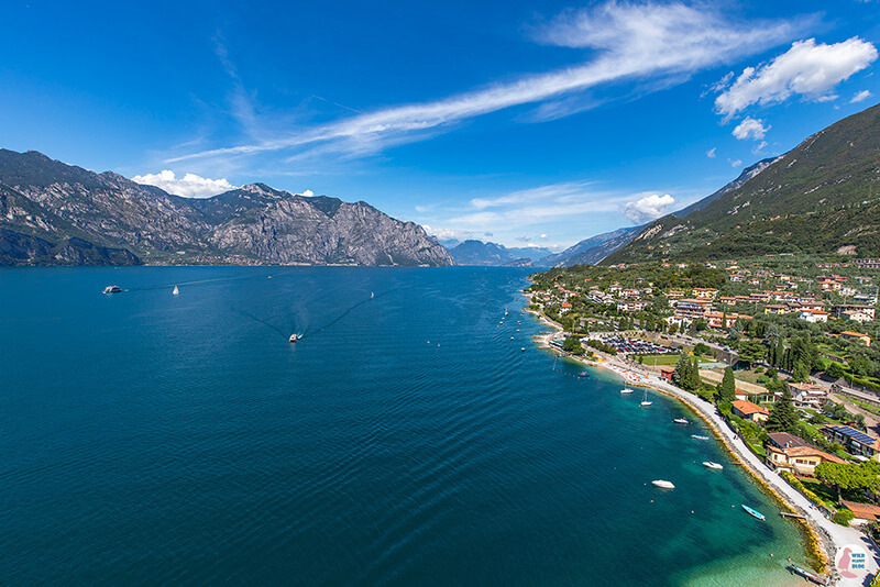 View from the tower of the Malcesine castle, Lake Garda, Italy