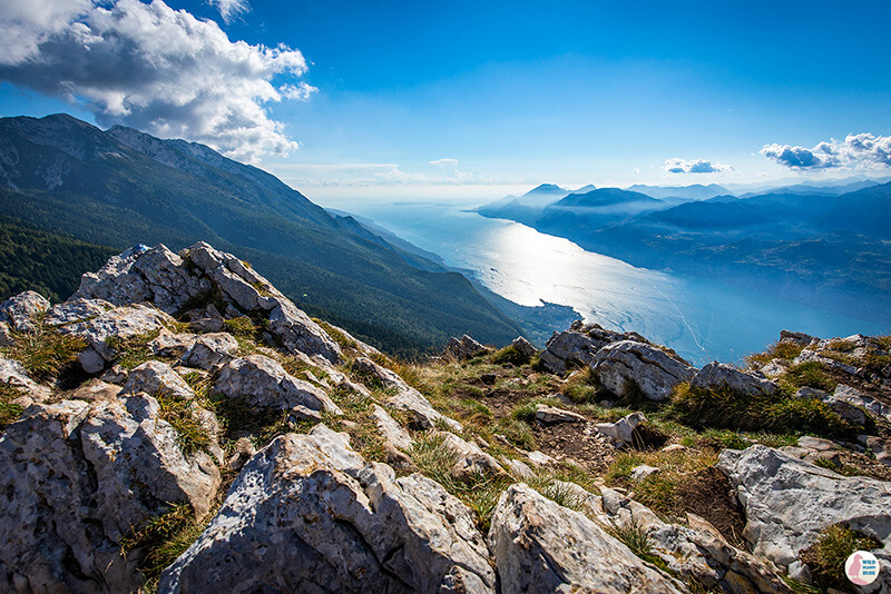 View from Monte Baldo towards Lake Garda, Italy