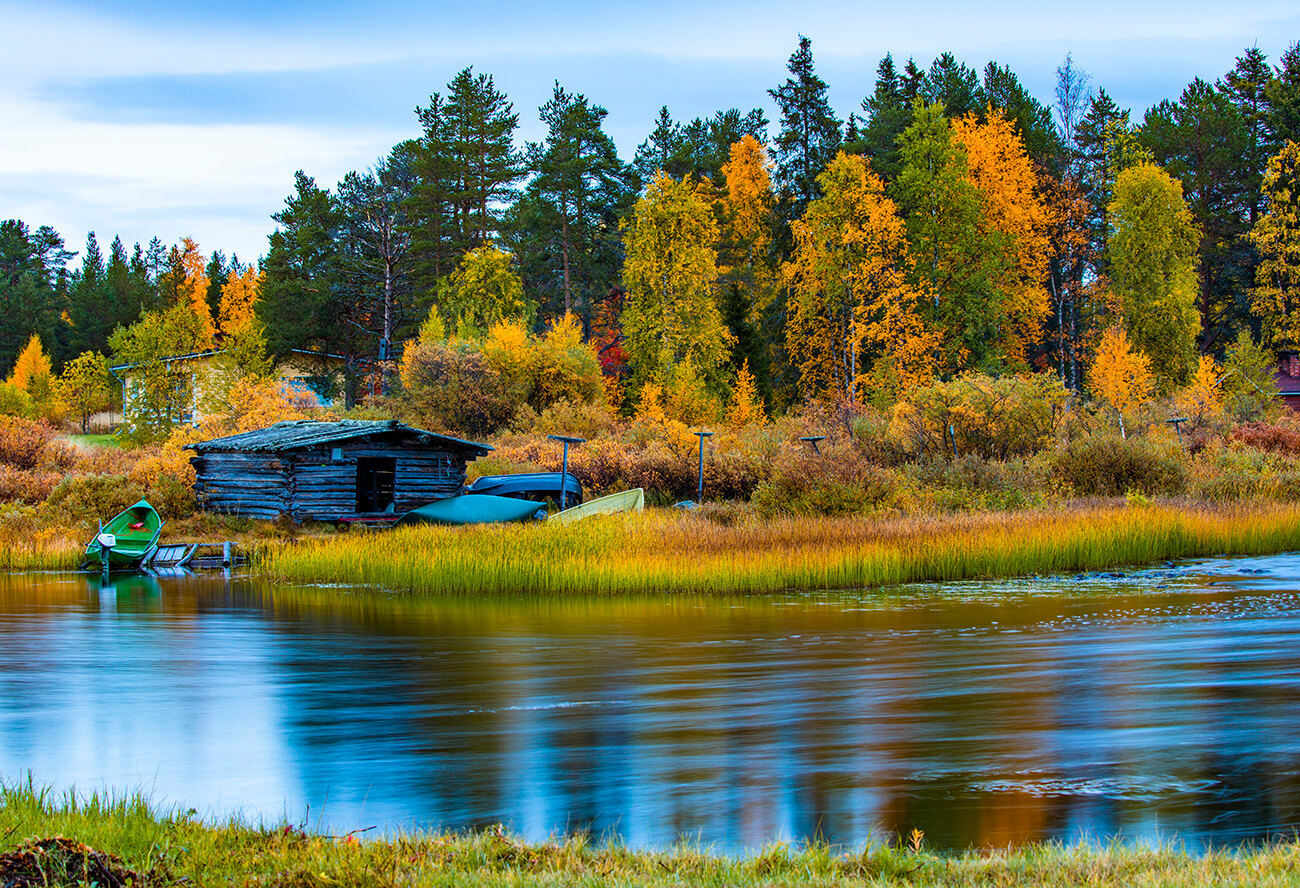 A barn near by, next to Vuontislompolo river, Toras-Sieppi, Lapland, Finland