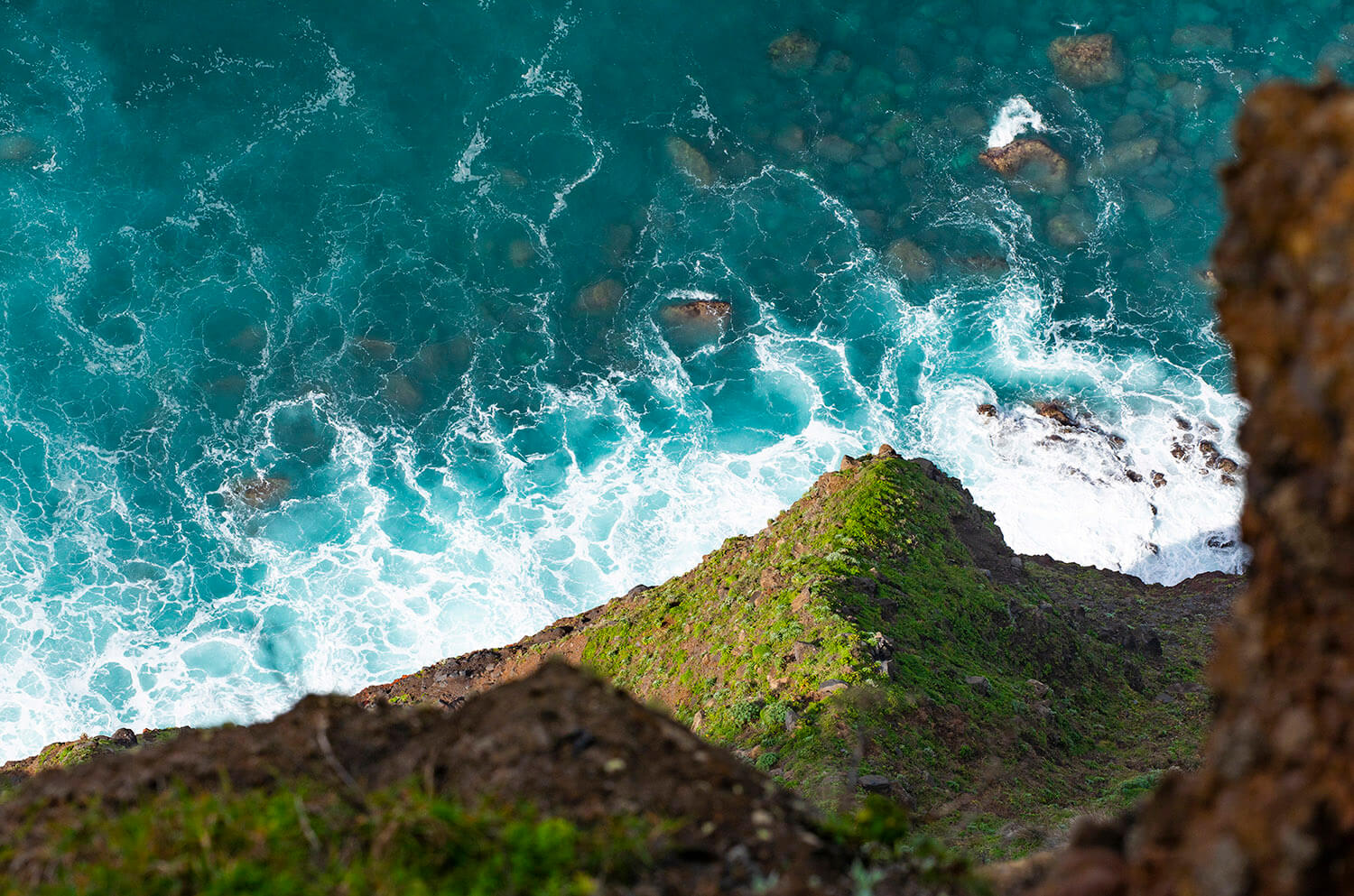 Steep cliff of the coast of Madeira