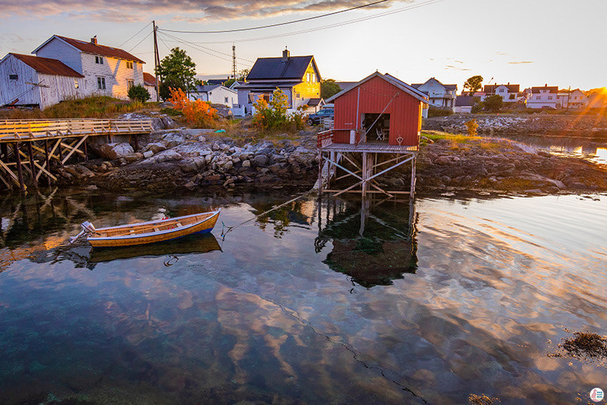 Henningsvær, photogenic fishing village in Lofoten, Norway