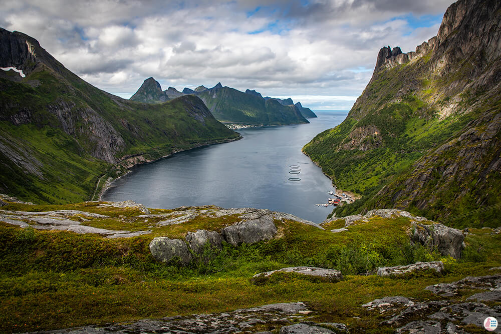 View towards Ørnfjord from Barden hiking trail, Senja, Northern Norway