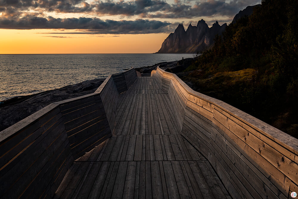 Tungeneset platform at sunset, Senja, Northern Norway