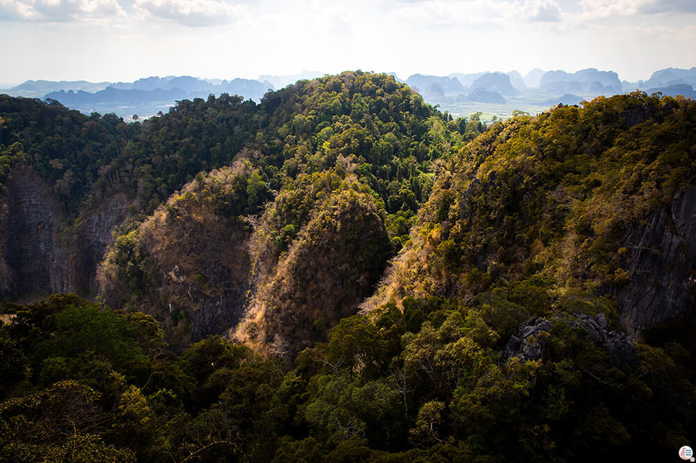 View from Tiger Cave Mountain Temple, Krabi, Thailand